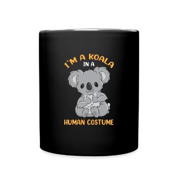 I'm A Koala In A Human Costume Funny Koala Costume - Full Colour Mug - black - Front