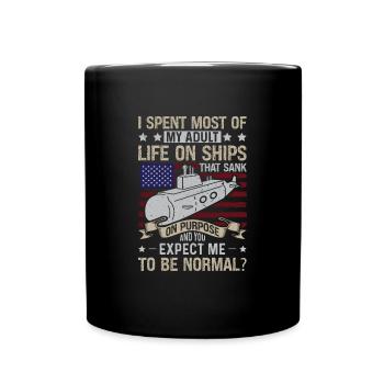J’ai passé la majeure partie de ma vie adulte sur des navires de la Marine - Mug uni - noir - Devant