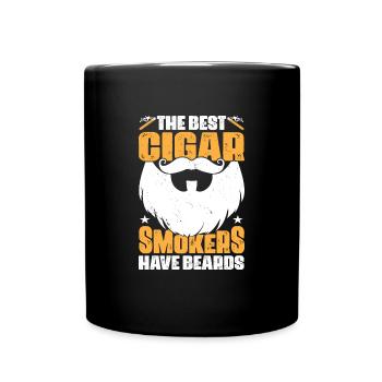 The Best Cigar Smokers Have Beards Funny Cigar - Tasse einfarbig - Schwarz - Vorne