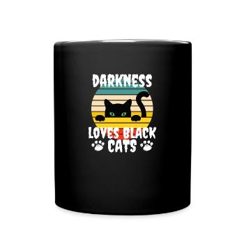 darkness loves black cats gift idea - Full Colour Mug - black - Front