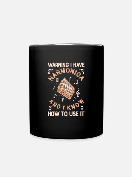 I Have A Harmonica Funny Harmonica Player - Tasse einfarbig - Schwarz
