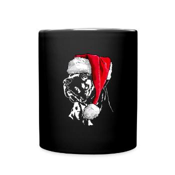 Santa TOSA INU Chien de Noël Chiens Wilsigns - Mug uni - noir - Devant