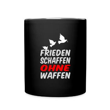 Frieden - Tasse einfarbig - Schwarz - Vorne