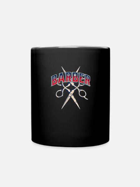 Barber Barbershop - Full Colour Mug - black