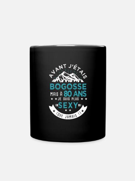 80 ans anniversaire homme pour amoureux - Mug uni - noir