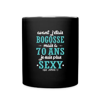 70 ans humour drôles anniversaire 70 ans - Mug uni - noir - Devant