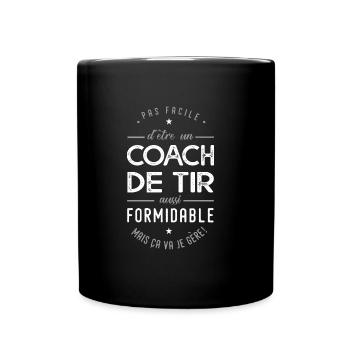 coach de Tir formidable cadeau sport - Mug uni - noir - Devant
