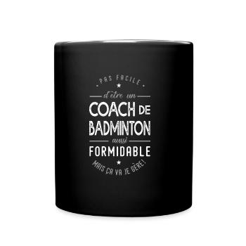 coach Badminton formidable cadeau sport tennis - Mug uni - noir - Devant
