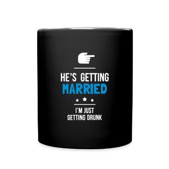 Il se marie à la fête de la vie - Mug uni - noir - Devant