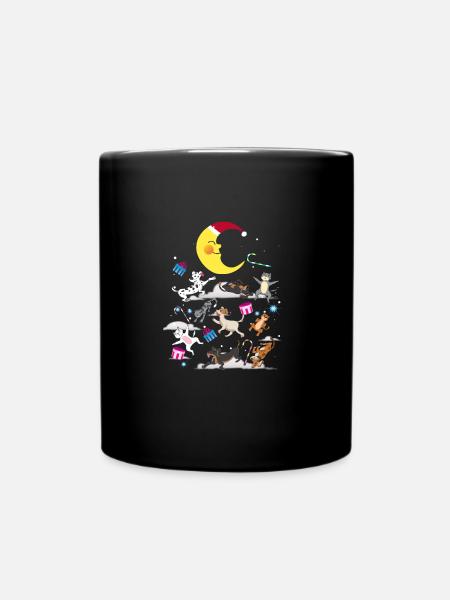 Weihnachten Katzen Hunde Weihnachtsgeschenke - Tasse einfarbig - Schwarz