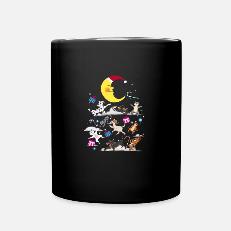 Weihnachten Katzen Hunde Weihnachtsgeschenke - Tasse einfarbig - Schwarz