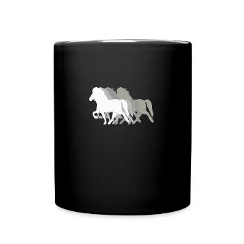 Icelandic Horse: Islandpferd Pferd Pony Merch - Tasse einfarbig - Schwarz - Vorne