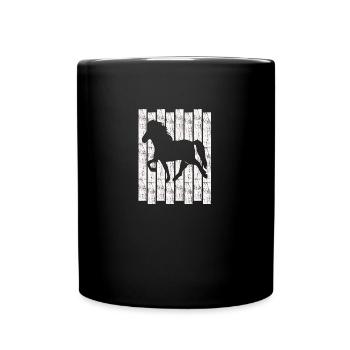 Icelandic Horse: Islandpferd Pferd Pony Merch - Tasse einfarbig - Schwarz - Vorne