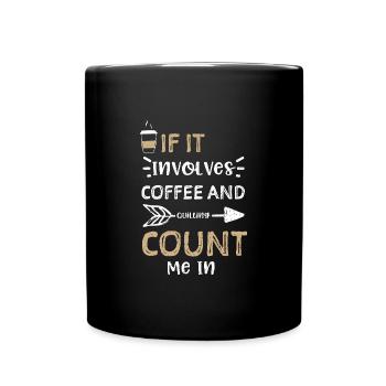 S’il s’agit de café et de quilti... - Mug uni - noir - Devant