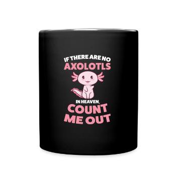 Axolotl Axolotl Tiergeschenk - Tasse einfarbig - Schwarz - Vorne