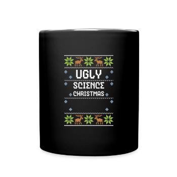 Ugly Science Christmas - Tasse einfarbig - Schwarz - Vorne