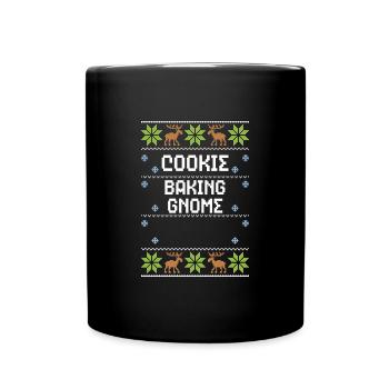 Cookie Baking Gnome - Full Colour Mug - black - Front