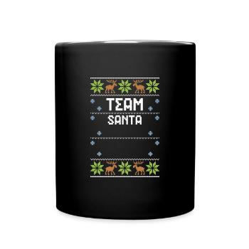 Team Santa - Ugly Christmas - Tasse einfarbig - Schwarz - Vorne