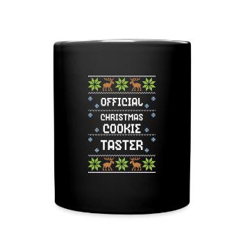 Official Christmas Cookie Taster - Tasse einfarbig - Schwarz - Vorne