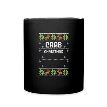 Crab Christmas - Ugly Christmas - Tasse einfarbig - Schwarz - Vorne