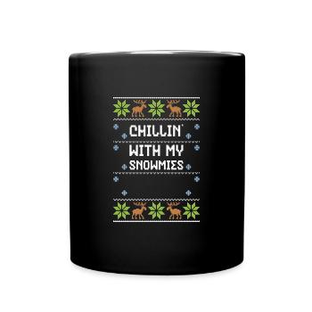 Chillin' With My Snowmies - Full Colour Mug - black - Front