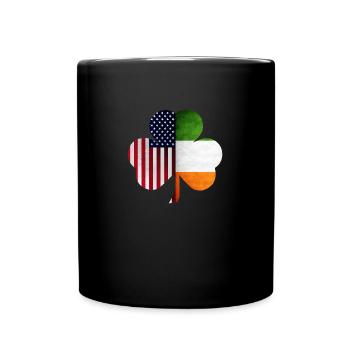 Irlandais et Américain - Mug uni - noir - Devant