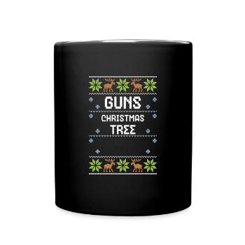 Guns Christmas Tree - Tasse einfarbig - Schwarz - Vorne