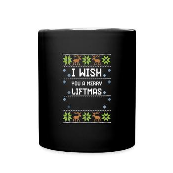 Je vous souhaite un joyeux liftmas - Mug uni - noir - Devant