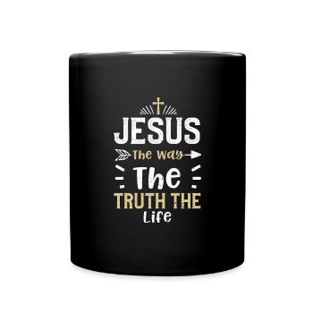 Jesus The Way The Truth The Life - Full Colour Mug - black - Front