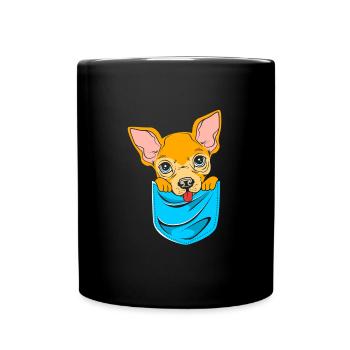 Chihuahua Bag - Full Colour Mug - black - Front