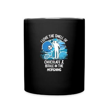 Boule Petanque Boccia Boules Schokolade - Tasse einfarbig - Schwarz - Vorne