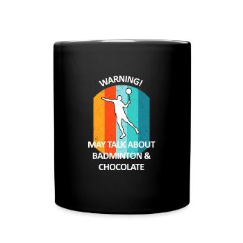 Badminton Badminton Badminton Player Chocolat - Mug uni - noir - Devant