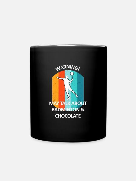 Badminton Federball Badmintonspieler Schokolade - Tasse einfarbig - Schwarz