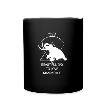 Drôle de mammouth Âge de pierre Conception de l’âge de glace Préhistorique - Mug uni - noir - Devant