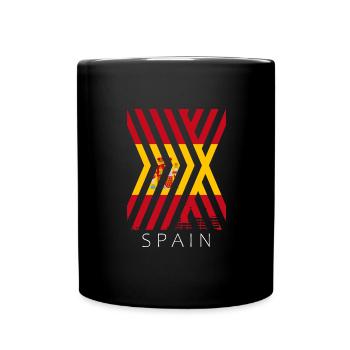 Spain Flag Vintage Spanish Flag Used Look - Full Colour Mug - black - Front