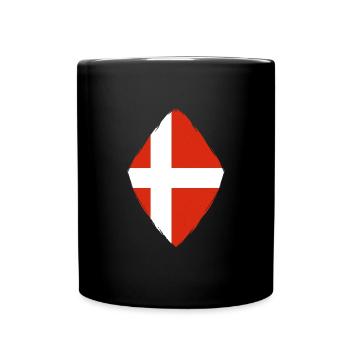 Flag of Denmark Scandinavia Danish Flag Travel - Full Colour Mug - black - Front