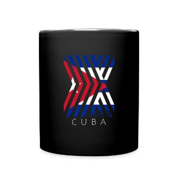 Kuba Flagge Karibik Urlaub Cuba Reise Havanna - Tasse einfarbig - Schwarz - Vorne