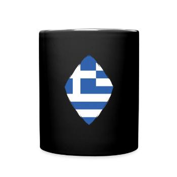 Drapeau de la Grèce Hellas Athènes Drapeau grec - Mug uni - noir - Devant