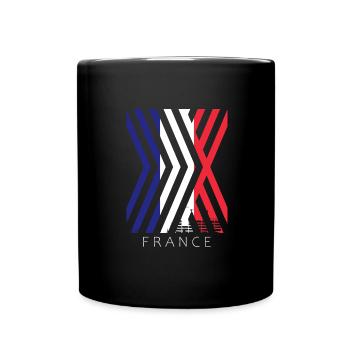 France Flag Distressed Look French Flag - Full Colour Mug - black - Front