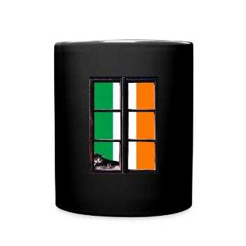 Ireland Flag Vintage Irish Flag Dublin - Full Colour Mug - black - Front