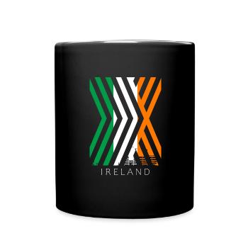Ireland Flag Vintage Irish Flag Dublin - Full Colour Mug - black - Front