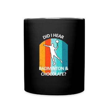 Badminton Badminton Badminton Player Chocolat - Mug uni - noir - Devant