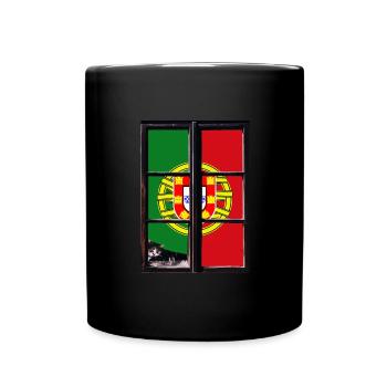 Portugal Flag Used Look Portuguese Flag - Full Colour Mug - black - Front