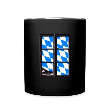 Bavaria Flag Used Look Bavarian Flag Vintage - Full Colour Mug - black - Front