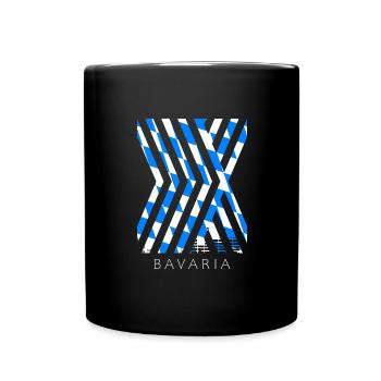 Drapeau de Bavière utilisé Look drapeau bavarois Vintage - Mug uni - noir - Devant