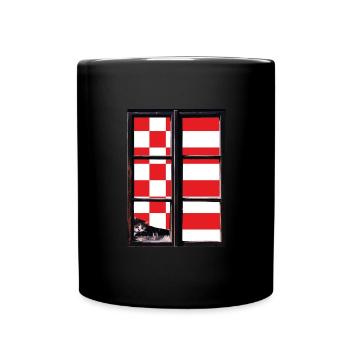 Bremen Flagge Bremer Fahne - Tasse einfarbig - Schwarz - Vorne