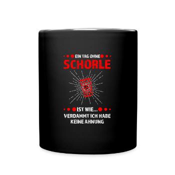 Schorle Pfälzer Dubbeglas Geschenk - Tasse einfarbig - Schwarz - Vorne