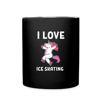 Patinage sur glace Patinage sur glace Patinage sur glace - Mug uni - noir - Devant