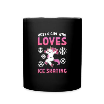 Patinage sur glace Patinage sur glace Patinage sur glace - Mug uni - noir - Devant