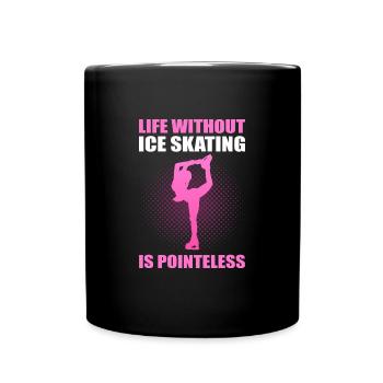 Patinage sur glace Patinage sur glace Patinage sur glace - Mug uni - noir - Devant